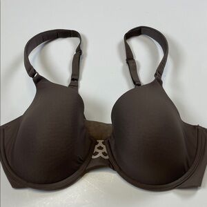 Olga 36C Brown Smooth Underwire T-Shirt Bra Full Coverage Comfort